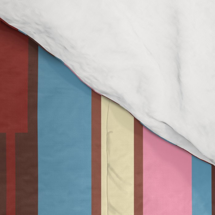 Eclectic Geo Chain Vertical Block Stripes Geometric Pattern Comforter Gallery Image 4