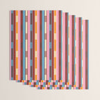 Eclectic Geo Chain Vertical Block Stripes Geometric Pattern Wrapping Paper Gallery Image 3