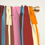Eclectic Geo Chain Vertical Block Stripes Geometric Pattern Window Curtain Gallery Image 2