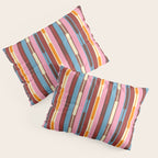 Eclectic Geo Chain Vertical Block Stripes Geometric Pattern Pillow Sham Gallery Image 3