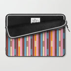 Eclectic Geo Chain Vertical Block Stripes Geometric Pattern Laptop Sleeve Gallery Image 2