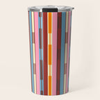 Eclectic Geo Chain Vertical Block Stripes Geometric Pattern Travel Mug Gallery Image 1