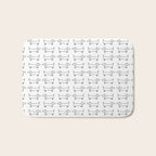 Dachshunds pattern in black and white Bath Mat Gallery Image 1