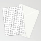 Dachshunds pattern in black and white Stationery Card Gallery Image 2