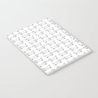 Dachshunds pattern in black and white Notebook Gallery Image 3