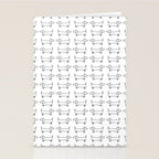 Dachshunds pattern in black and white Stationery Card Gallery Image 2