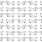 Dachshunds pattern in black and white Coffee Mug Gallery Image 2