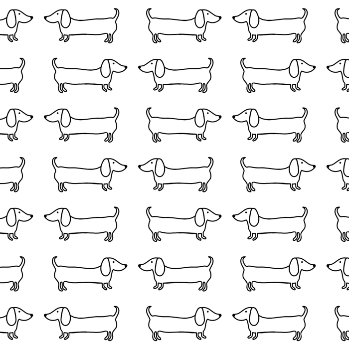 Dachshunds pattern in black and white Coffee Mug Gallery Image 2