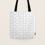 Dachshunds pattern in black and white Tote Bag Gallery Image 1