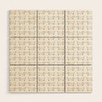 Dachshunds pattern in black and white Wood Wall Art Gallery Image 1