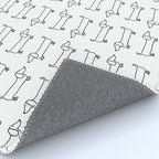 Dachshunds pattern in black and white Rug Gallery Image 4