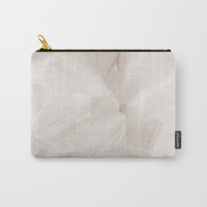 Neutral Beige Abstract, Brushstroke Art Print by Synplus Carry All Pouch Gallery Image 1