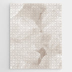 Neutral Beige Abstract, Brushstroke Art Print by Synplus Jigsaw Puzzle Gallery Image 1