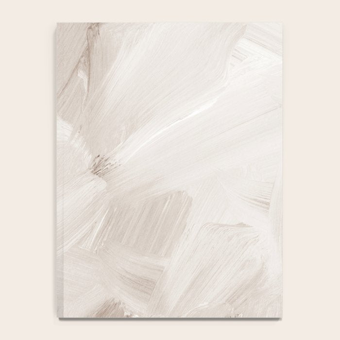 Neutral Beige Abstract, Brushstroke Art Print by Synplus Notebook Gallery Image 4
