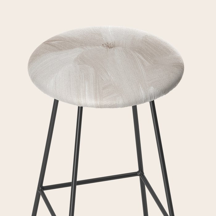 Neutral Beige Abstract, Brushstroke Art Print by Synplus Stool Gallery Image 2