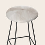 Neutral Beige Abstract, Brushstroke Art Print by Synplus Stool Gallery Image 2