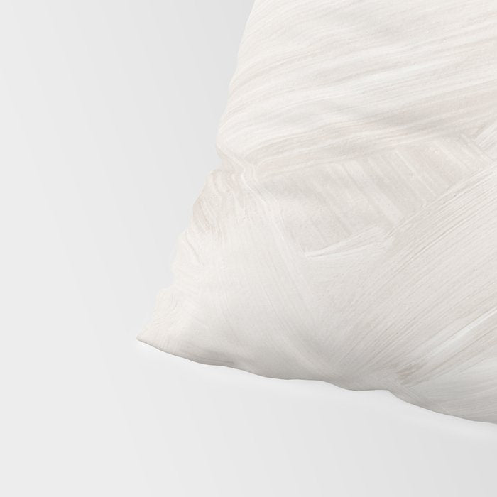 Neutral Beige Abstract, Brushstroke Art Print by Synplus Pillow Sham Gallery Image 4