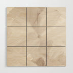 Neutral Beige Abstract, Brushstroke Art Print by Synplus Wood Wall Art Gallery Image 1