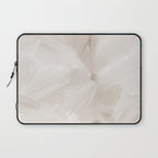 Neutral Beige Abstract, Brushstroke Art Print by Synplus Laptop Sleeve Gallery Image 1