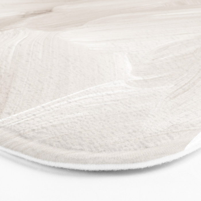 Neutral Beige Abstract, Brushstroke Art Print by Synplus Bath Mat Gallery Image 3