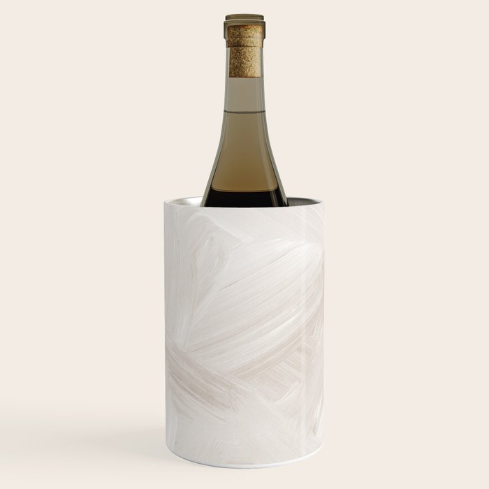 Neutral Beige Abstract, Brushstroke Art Print by Synplus Wine Chiller Gallery Image 2