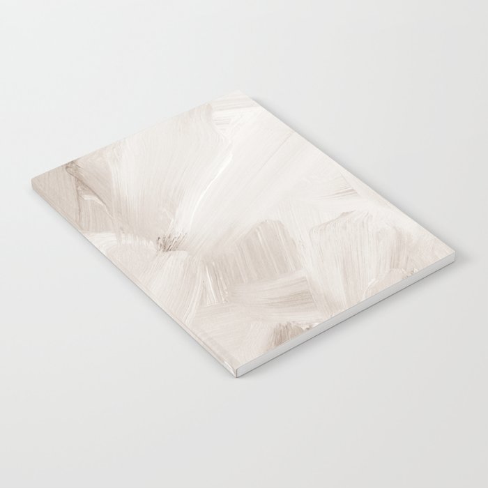 Neutral Beige Abstract, Brushstroke Art Print by Synplus Notebook Gallery Image 1
