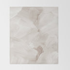 Neutral Beige Abstract, Brushstroke Art Print by Synplus Throw Blanket Gallery Image 2
