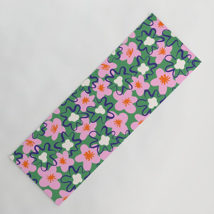 Bright Floral Yoga Mat