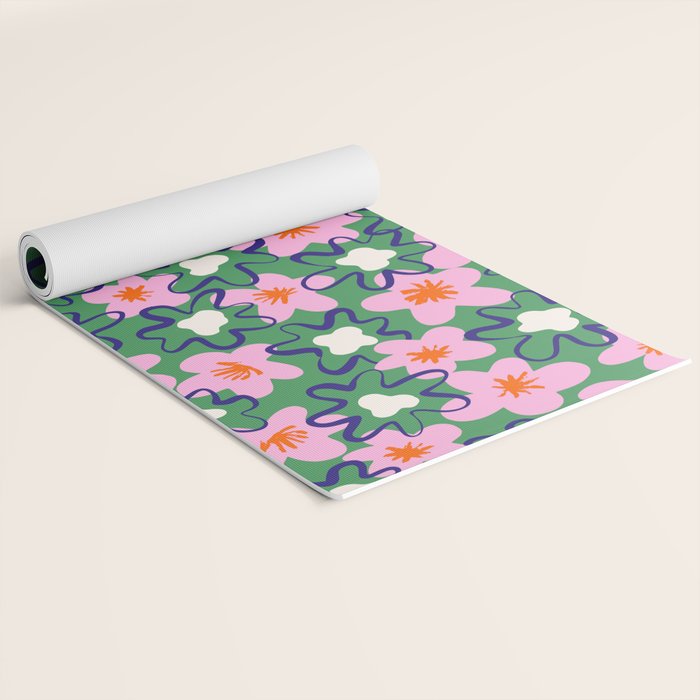 Bright Floral Yoga Mat Gallery Image 2