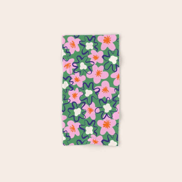 Bright Floral Bath Towel Gallery Image 1