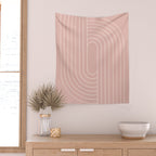 Oval Lines Abstract XXIII Wall Tapestry Gallery Image 2