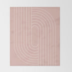 Oval Lines Abstract XXIII Throw Blanket Gallery Image 2