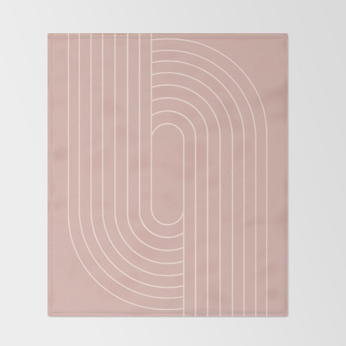 Oval Lines Abstract XXIII Throw Blanket Gallery Image 2