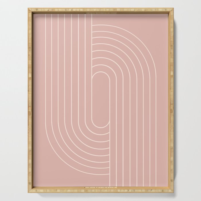 Oval Lines Abstract XXIII Serving Tray Gallery Image 1