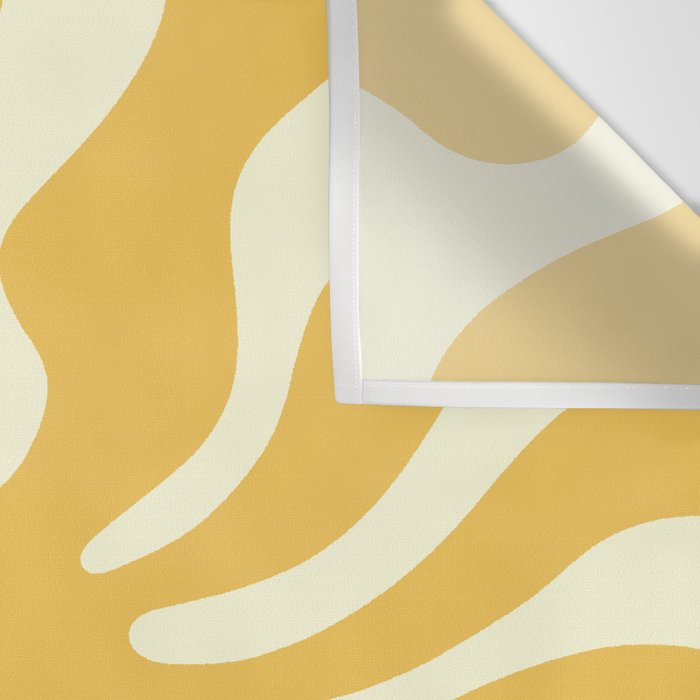 Sun Rays  \\ Vanilla Cream Beige & Lemon Cake Yellow Color Palette Wall Tapestry Gallery Image 3