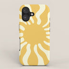 Sun Rays  \\ Vanilla Cream Beige & Lemon Cake Yellow Color Palette iPhone Case Gallery Image 1