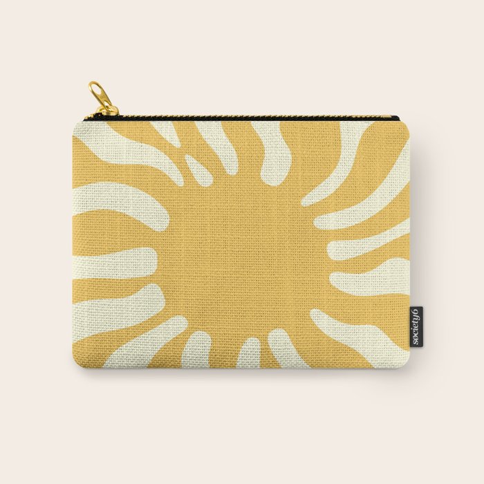 Sun Rays  \\ Vanilla Cream Beige & Lemon Cake Yellow Color Palette Carry All Pouch Gallery Image 1
