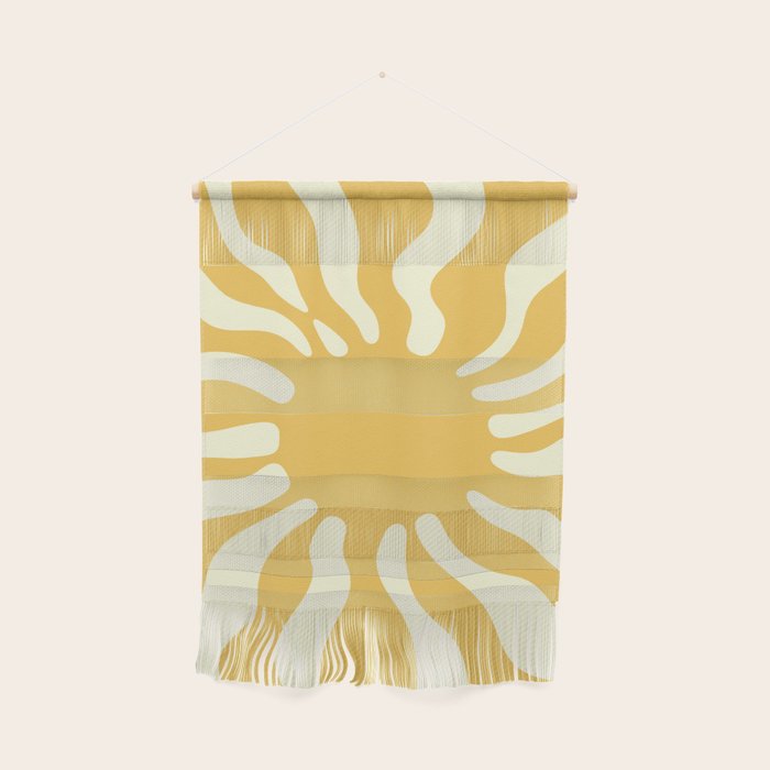 Sun Rays  \\ Vanilla Cream Beige & Lemon Cake Yellow Color Palette Wall Hanging Gallery Image 1