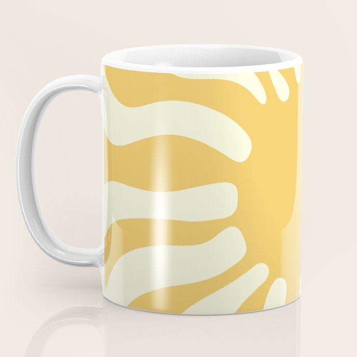 Sun Rays  \\ Vanilla Cream Beige & Lemon Cake Yellow Color Palette Coffee Mug Gallery Image 3