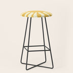 Sun Rays  \\ Vanilla Cream Beige & Lemon Cake Yellow Color Palette Stool Gallery Image 1