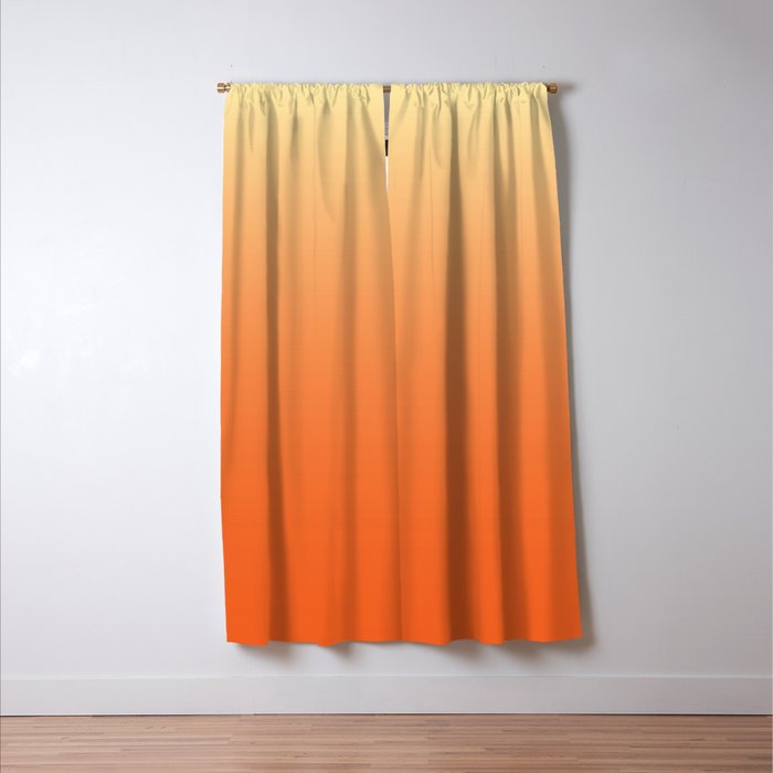 Orange Ombre Window Curtain Gallery Image 3