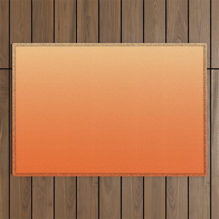Orange Ombre Outdoor Rug Gallery Image 1