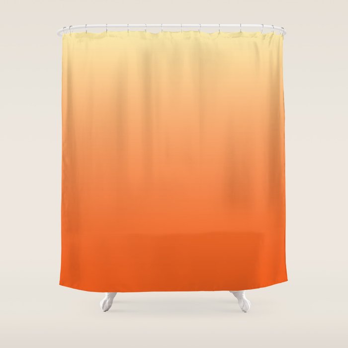 Orange Ombre Shower Curtain Gallery Image 1