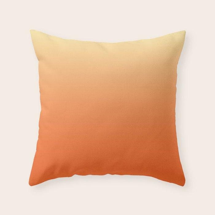 Orange Ombre Throw Pillow Gallery Image 6