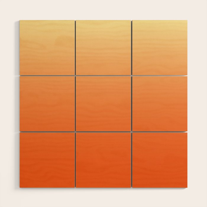 Orange Ombre Wood Wall Art