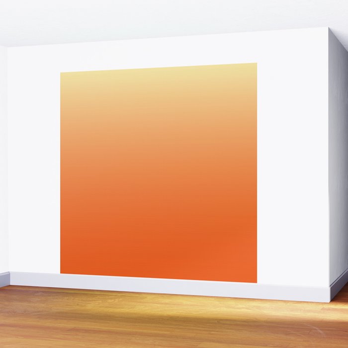 Orange Ombre Wall Mural Gallery Image 2