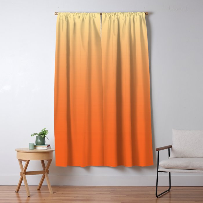 Orange Ombre Window Curtain Gallery Image 5