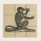 Drinking Monkey Wood Wall Art Gallery Image 1