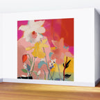 blooming abstract pink Wall Mural Gallery Image 2