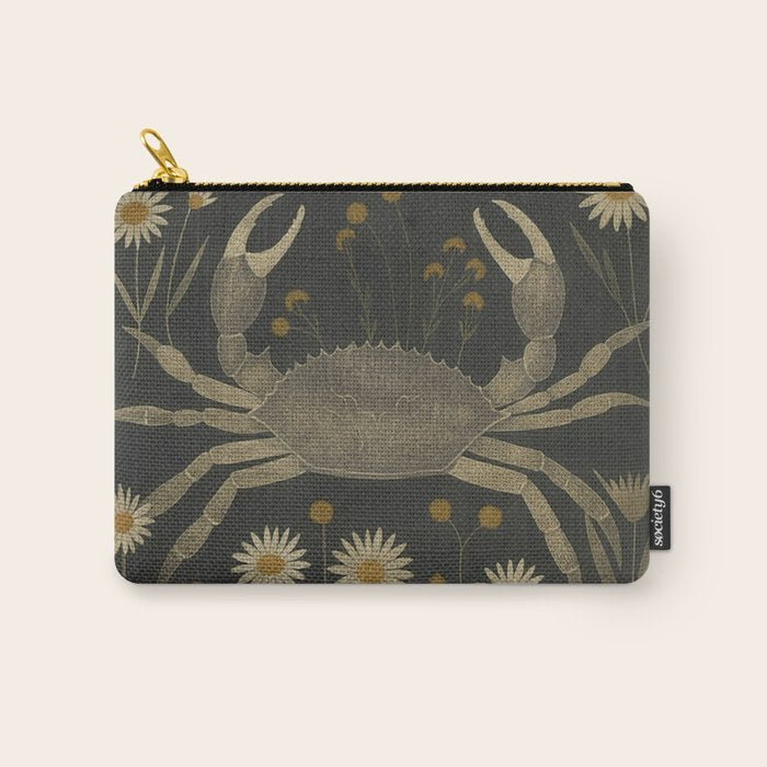 Crab with Daisies Carry All Pouch Gallery Image 1